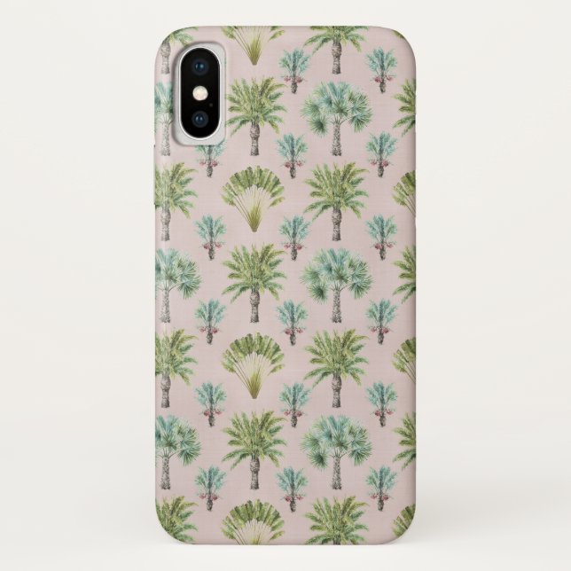 Funda De Case-Mate Para iPhone Palmeras verdes mezcladas (Reverso)