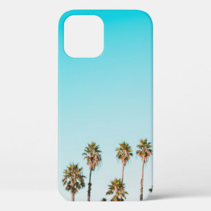FUNDA PARA iPhone 12 PALMERAS VERDES Y MARRÓN BAJO CIELO AZUL CLARO