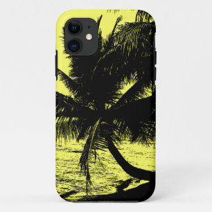 Funda Para iPhone 11 Palmeras y agua - Amarillo