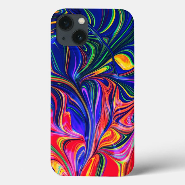 Funda De Case-Mate Para iPhone Palo de brillo trippy con girasol arco iris (Reverso)