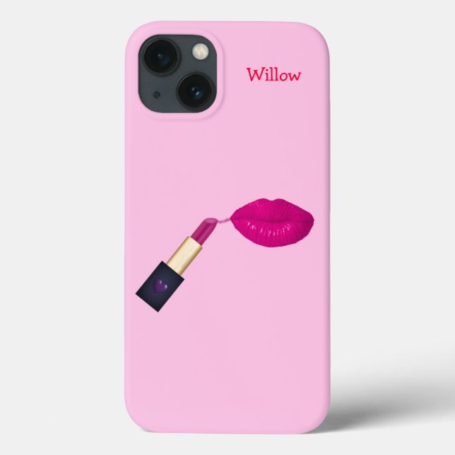 Funda De Case-Mate Para iPhone Palo de labios rosados (Reverso)