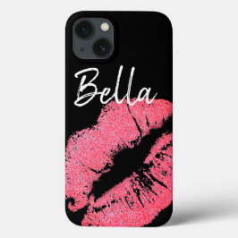 Funda Para iPhone 13 Palo de labios tira de lápiz rosa tinte de labio n