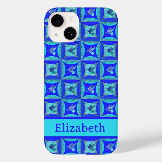 Funda De Case-Mate Para iPhone Paloma azul en el agujero en el nombre de la puert (Reverso )