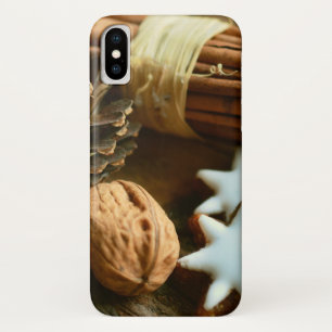 Funda Para iPhone X Palos de canela y estrellas navidades