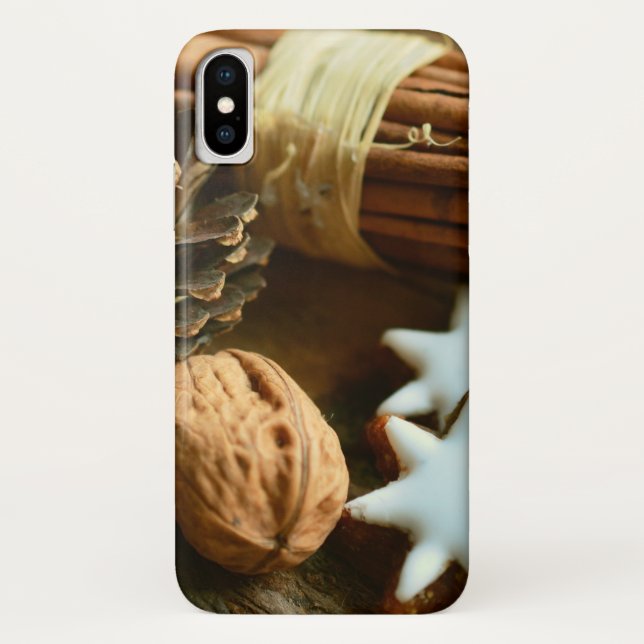 Funda De Case-Mate Para iPhone Palos de canela y estrellas navidades (Reverso)