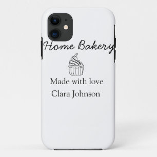 Funda Para iPhone 11 panadería casera añade el nombre de tu texto perso