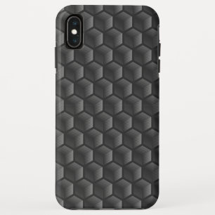 Funda Para iPhone XS Max Panal de Bloque Geométrico Abstracto Moderno Negro