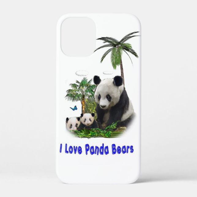 Funda De Case-Mate Para iPhone Panda Bears (Reverso )