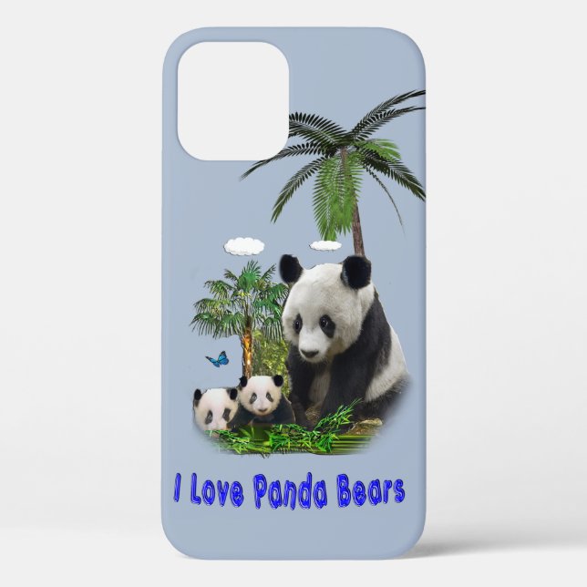 Funda De Case-Mate Para iPhone Panda Bears (Reverso )