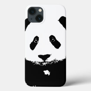 Funda Para iPhone 13 Panda blanco y negro