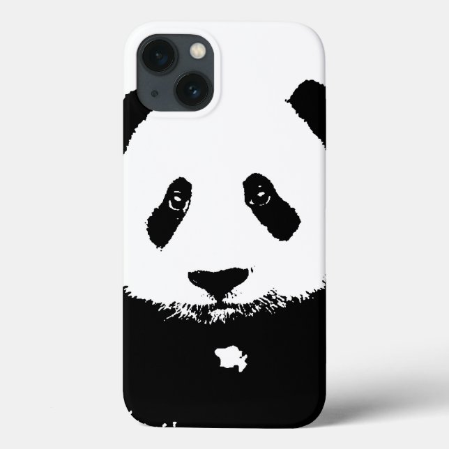 Funda De Case-Mate Para iPhone Panda blanco y negro (Reverso)