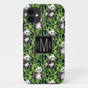 Funda Para iPhone 11 Panda con el monograma de bambú del modelo el   d