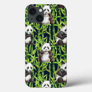 title_seo2 Panda Con Patrón De Acuarela De Bambú