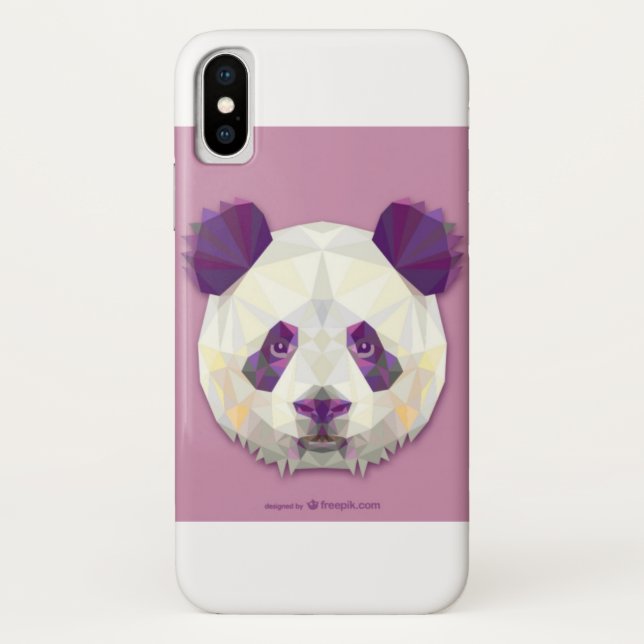 Funda De Case-Mate Para iPhone Panda del pixel (Reverso)