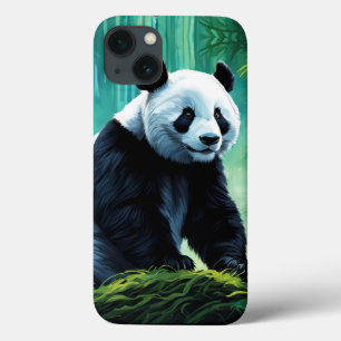 Funda Para iPhone 13 Panda gigante en el bosque de Bambú