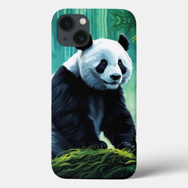 Funda De Case-Mate Para iPhone Panda gigante en el bosque de Bambú (Reverso)