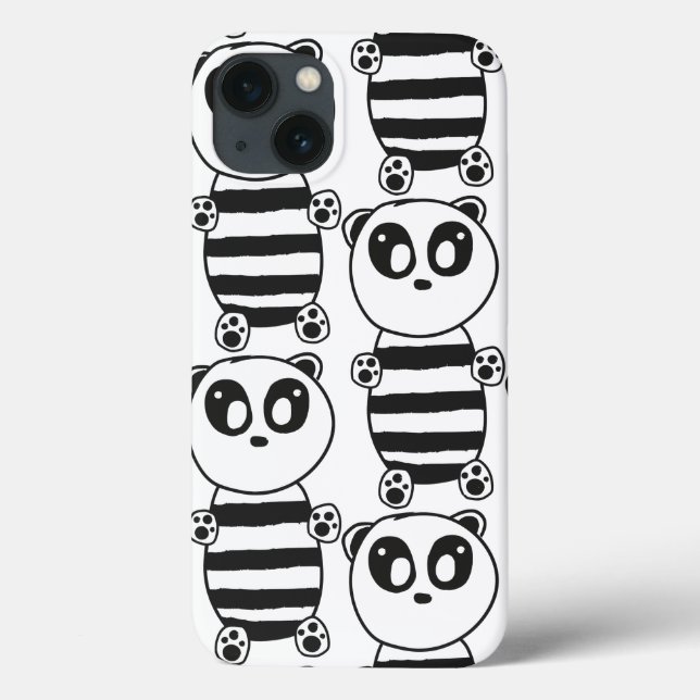 Funda De Case-Mate Para iPhone Panda Kids (Reverso)