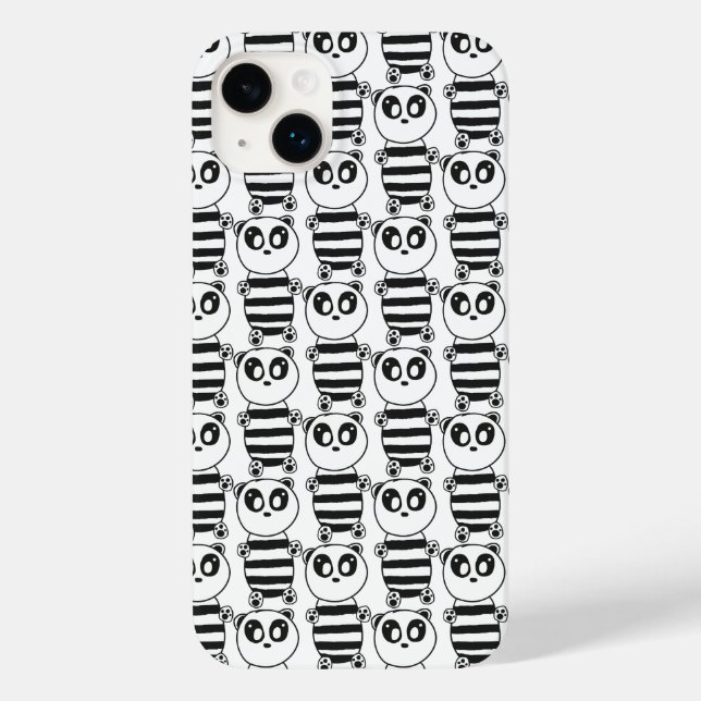 Funda De Case-Mate Para iPhone Panda Kids (Reverso )