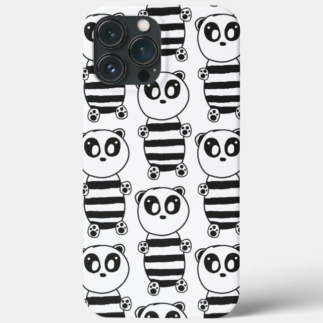 Funda De Case-Mate Para iPhone Panda Kids (Reverso )