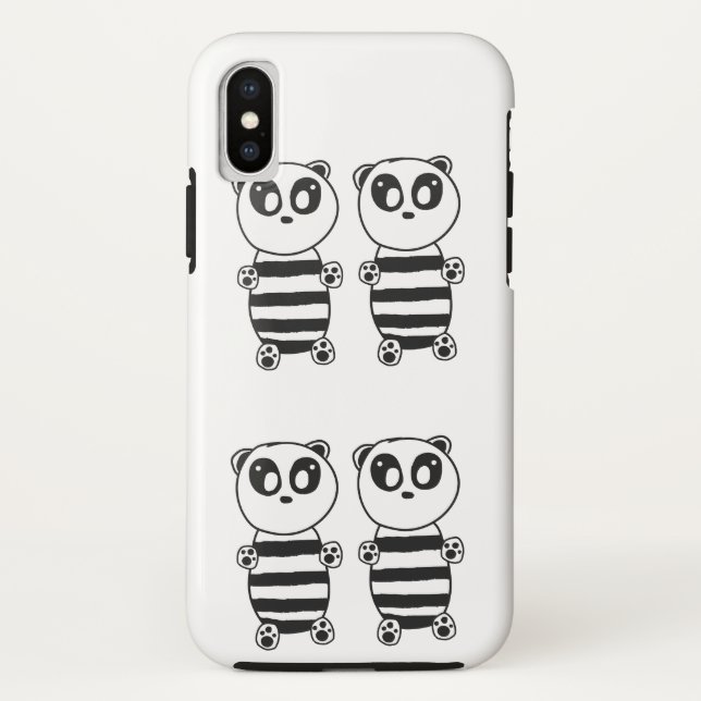 Funda De Case-Mate Para iPhone Panda Kids (Reverso)