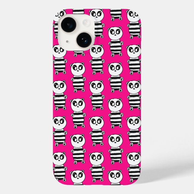 Funda De Case-Mate Para iPhone Panda Kids (Reverso )