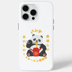 Funda Para iPhone 15 Pro Max Panda lindo comiendo fideos