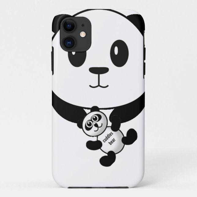 Funda De Case-Mate Para iPhone panda lleva una maleta telefónica (Reverso)