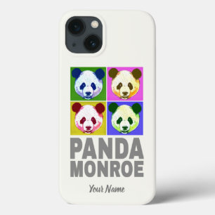 Funda Para iPhone 13 Panda Monroe Bear retrato de arte pop