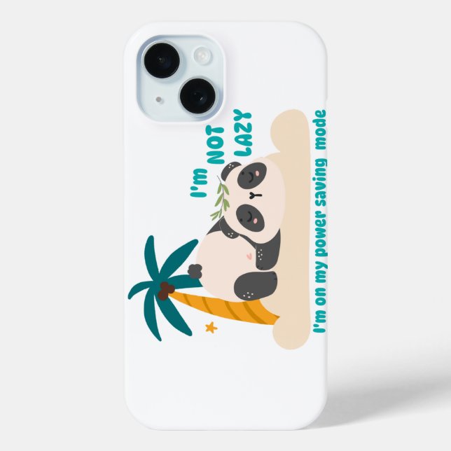 Funda De Case-Mate Para iPhone Panda perezoso adorable (Reverso )