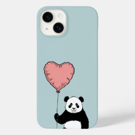 Funda Para iPhone 14 De Case-Mate Panda personalizado con globo cardíaco - dulce