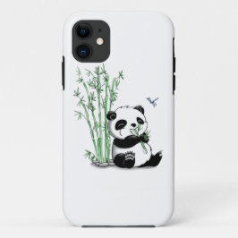 Funda Para iPhone 11 Panda que come el bambú