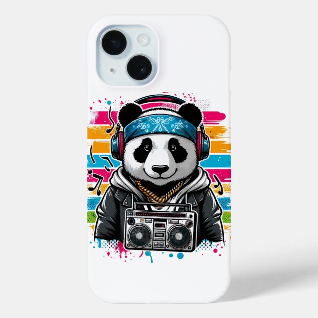 Funda De Case-Mate Para iPhone Panda Rapper (Reverso )