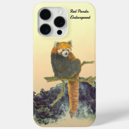 Funda Para iPhone 15 Pro Max Panda Rojo Cute Pintado A Mano