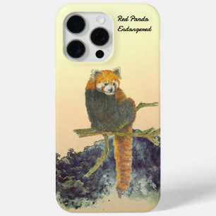 Funda Para iPhone 15 Pro Max Panda Rojo Cute Pintado A Mano