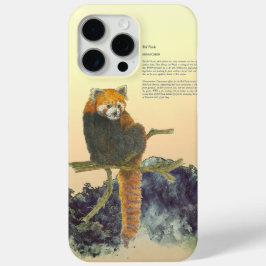 Funda Para iPhone 15 Pro Max Panda Rojo Cute Pintado A Mano