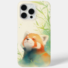 Funda Para iPhone 15 Pro Max Panda Rojo Paz Feliz