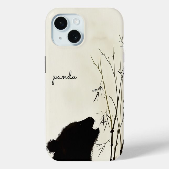 Funda De Case-Mate Para iPhone Panda Silhouette (Reverso )
