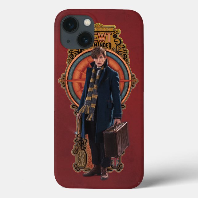 Funda De Case-Mate Para iPhone Panel de Art Nouveau permanente de NEWT SCAMANDER™ (Reverso)