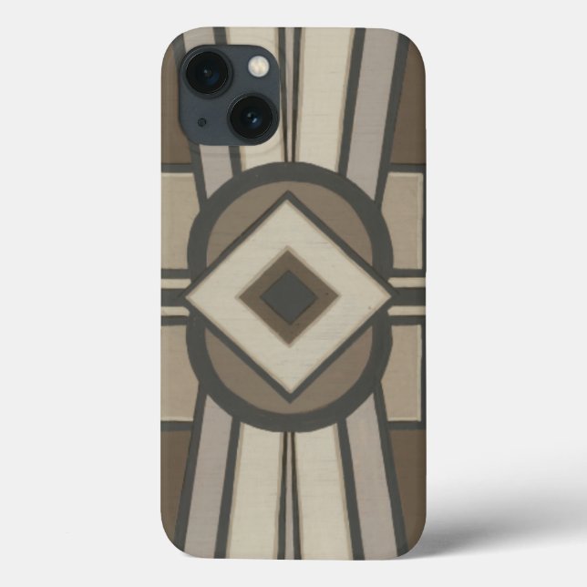 Funda De Case-Mate Para iPhone Panel de decó neutro II (Reverso)