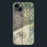 Funda Para iPhone 13 Panel de jardín con hojas, flores y hierba<br><div class="desc">Un agradable panel de jardín con hojas,  flores y hierba en un bosquejo abstracto. La mezcla de colores atrae la atención,  con mucho en el cuadro. ¡Un comienzo de conversación fácil que podría encontrar un lugar de bienvenida en tu pared!</div>