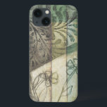 Funda Para iPhone 13 Panel de jardín con hojas, flores y hierba<br><div class="desc">Un agradable panel de jardín con hojas,  flores y hierba en un bosquejo abstracto. La mezcla de colores atrae la atención,  con mucho en el cuadro. ¡Un comienzo de conversación fácil que podría encontrar un lugar de bienvenida en tu pared!</div>