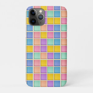 Funda Para iPhone 11 Pro Panel de rejilla geométrica colorida