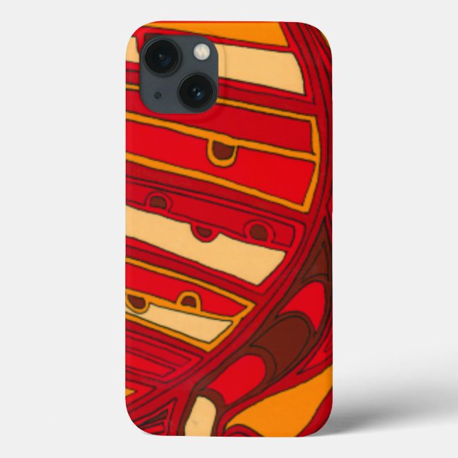 Funda De Case-Mate Para iPhone Paneles Naranjas abstractos (Reverso)