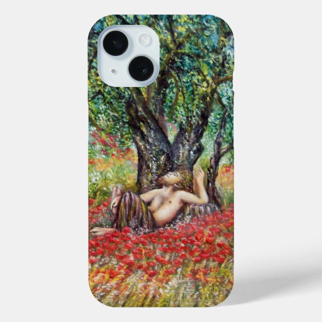 FUNDA DE Case-Mate PARA iPhone PANO, ÁRBOL DE OLIVA Y CAMPOS DE POBRE (Reverso )