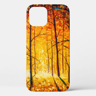 Funda Para iPhone 12 Panorama naranja otoño soleado y cálido terreno fo