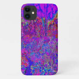 Funda Para iPhone 11 Panorama Psicodélico Impresionista Púrpura