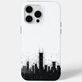Funda Para iPhone 15 Pro Max Panorama urbano blanco y negro