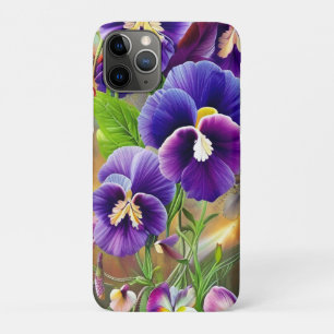 Funda Para iPhone 11 Pro Pansies púrpura -IA ART