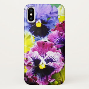Funda Para iPhone X Pansies variados