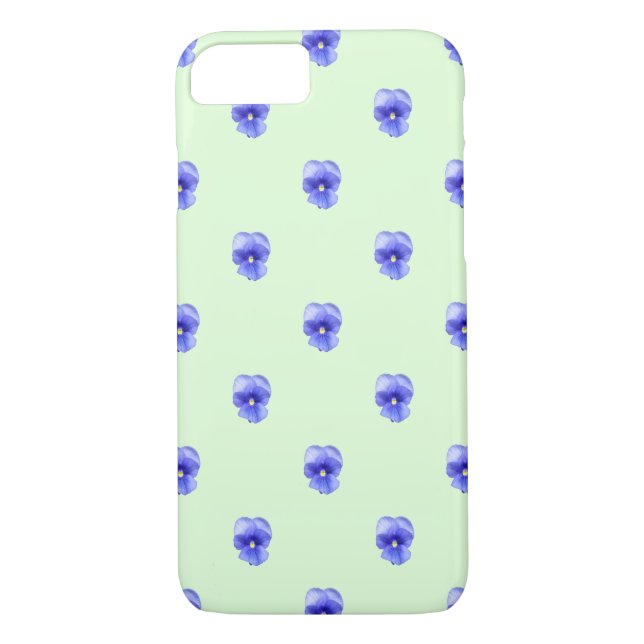 Funda De Case-Mate Para iPhone Pansy azul en la menta - Estuche para teléfono (Reverso)